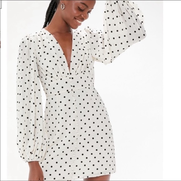Urban Outfitters Dresses & Skirts - Urban Outfitters Willow Cream & Black Dot Dress